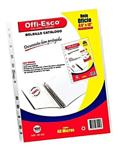 PAQ BOLSILLO ACETATO CARTA 40MICRAS