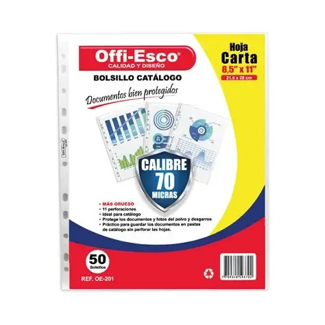 PAQ BOLSILLO ACETATO CARTA 70MICRAS