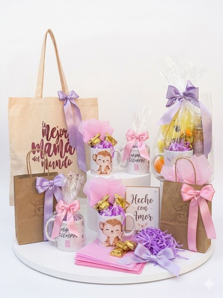 Combos completos (tazas,chocolates, bolso y splash)