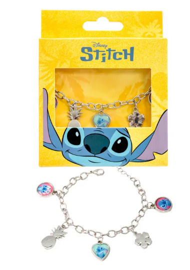 Pulsera plateada Stitch