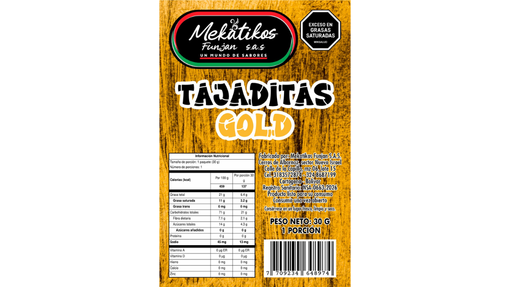 TAJADITAS GOLD 30GR