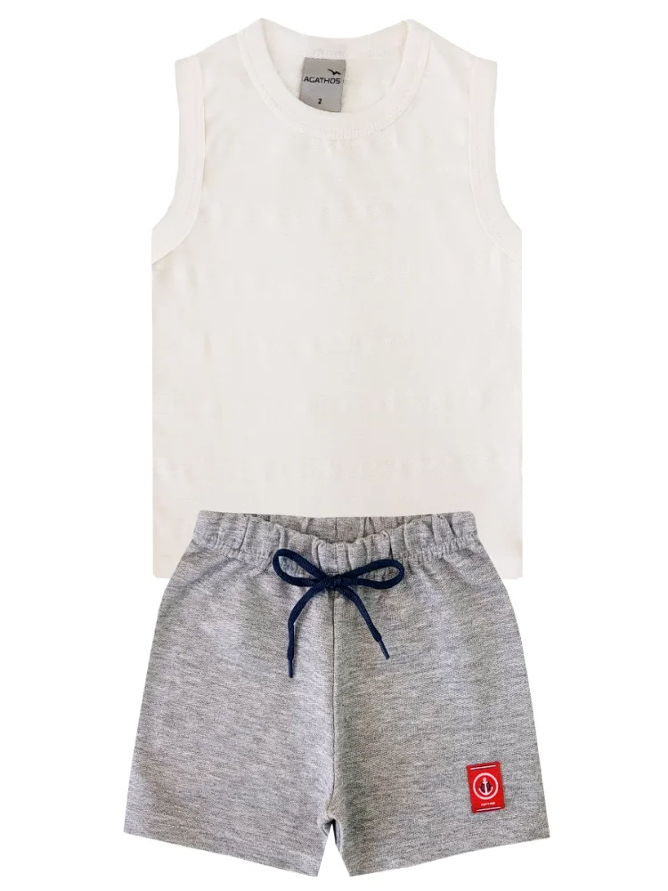 Conjunto Infantil Meia Malha/Moletinho Agathos