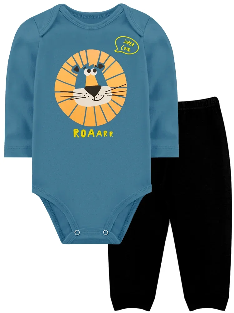 Conjunto Body Bebê Ribana Leão Rotta Júnior - Azul