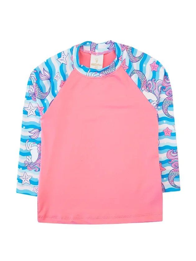 Camiseta Infantil Malha UV Viston Pink