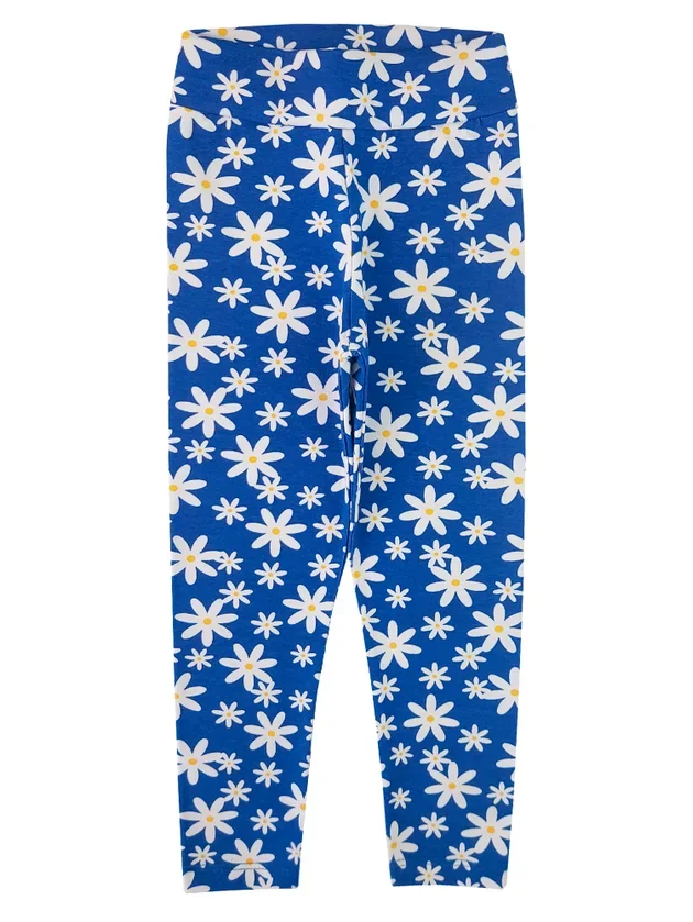Legging Infantil Cotton Algodão Margarida Arrumadinhos Azul