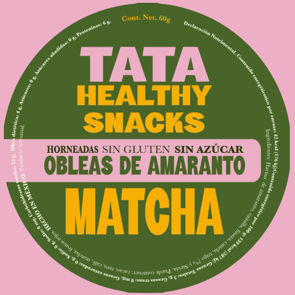 Obleas de Amaranto Matcha 60gr