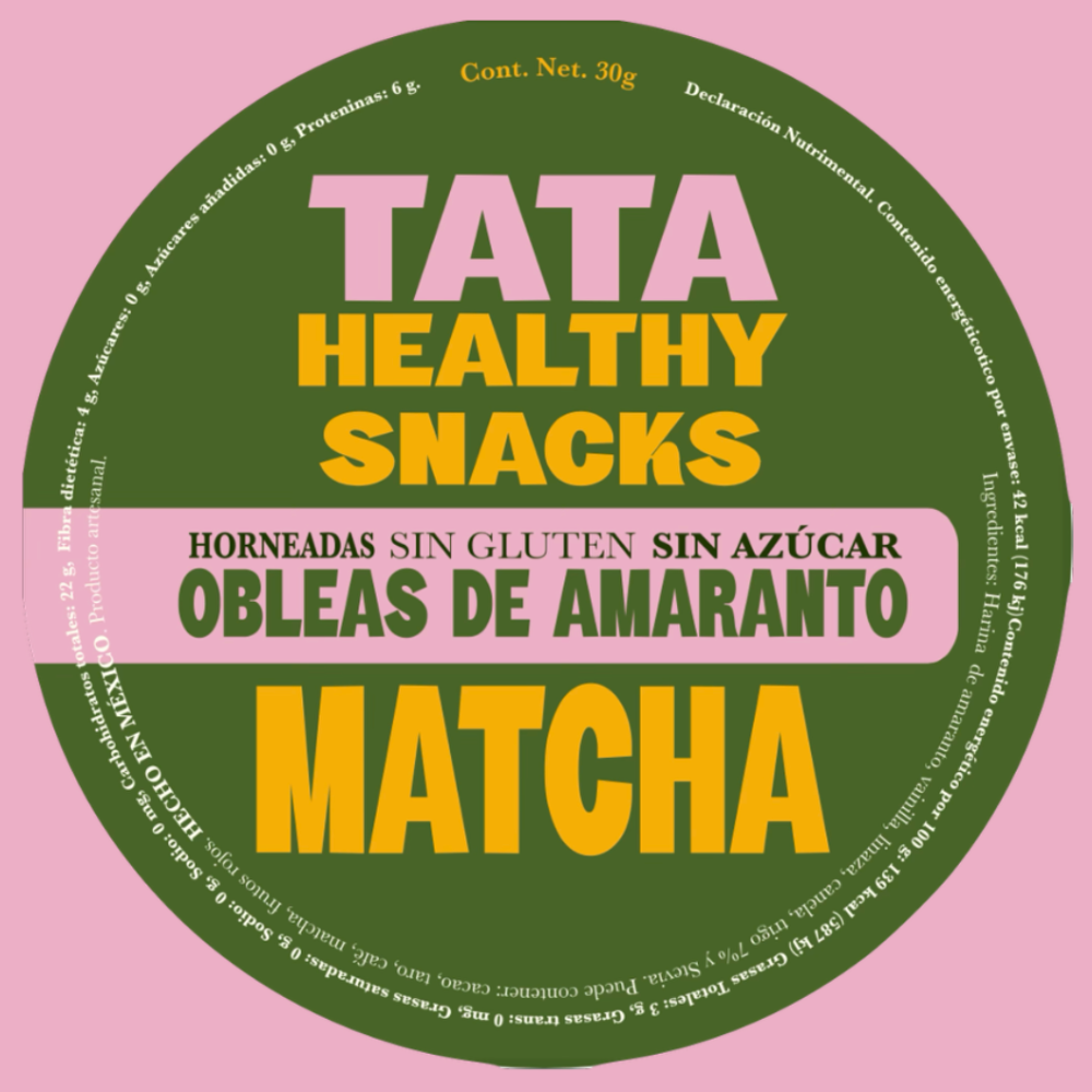 Obleas de Amaranto Matcha 30gr