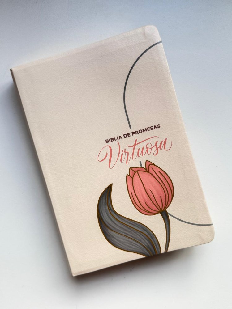Biblia de promesas Virtuosa Crema