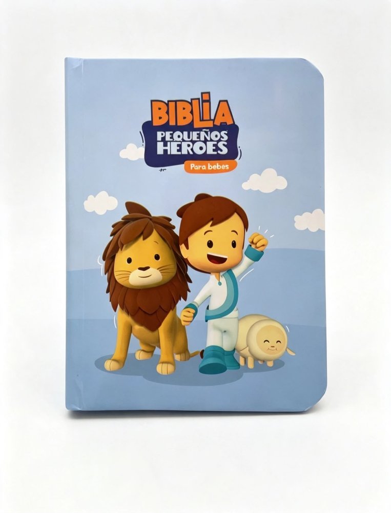 Biblia de bebés pequeños heroes azul