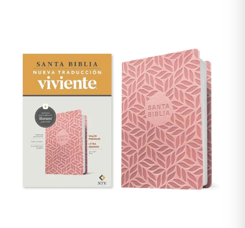 Biblia NTV rosada letra grande