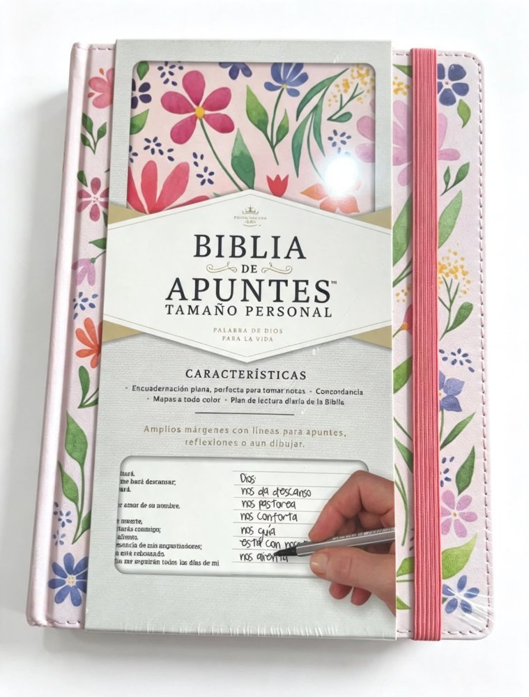 Biblia de apuntes floral