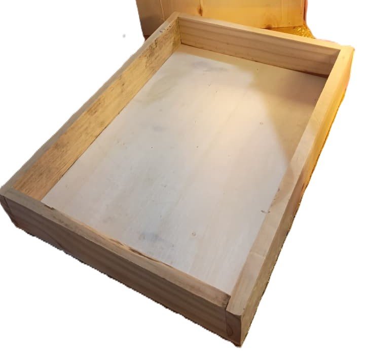 Caja de madera desayunador