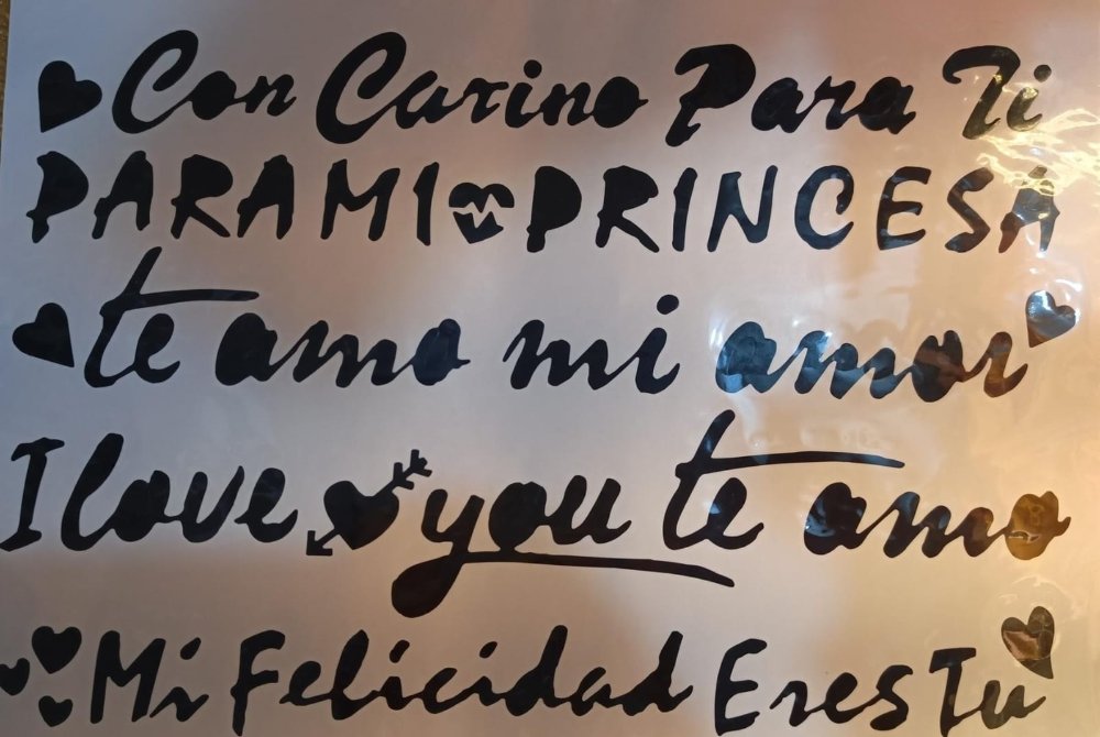 Vinil Frase de Amor pequeña la unidad