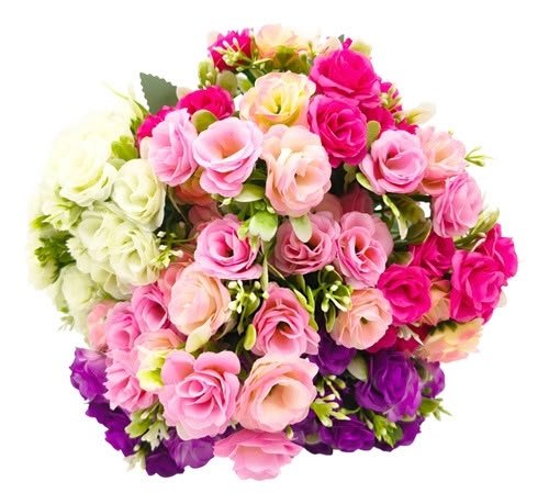 mini rosas de plástico