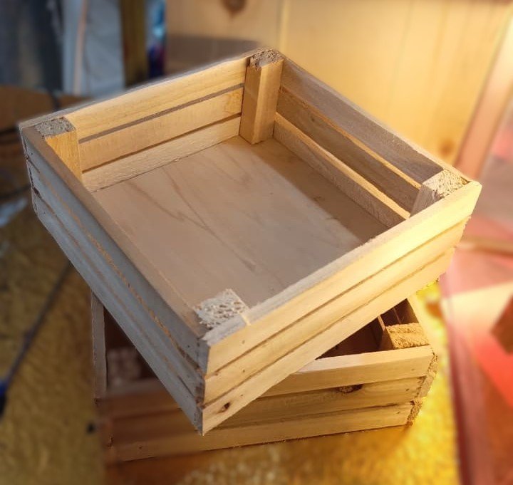 Caja de madera Cuadrada