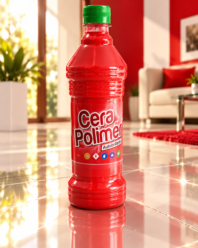 Cera autobrillanete roja 500ml