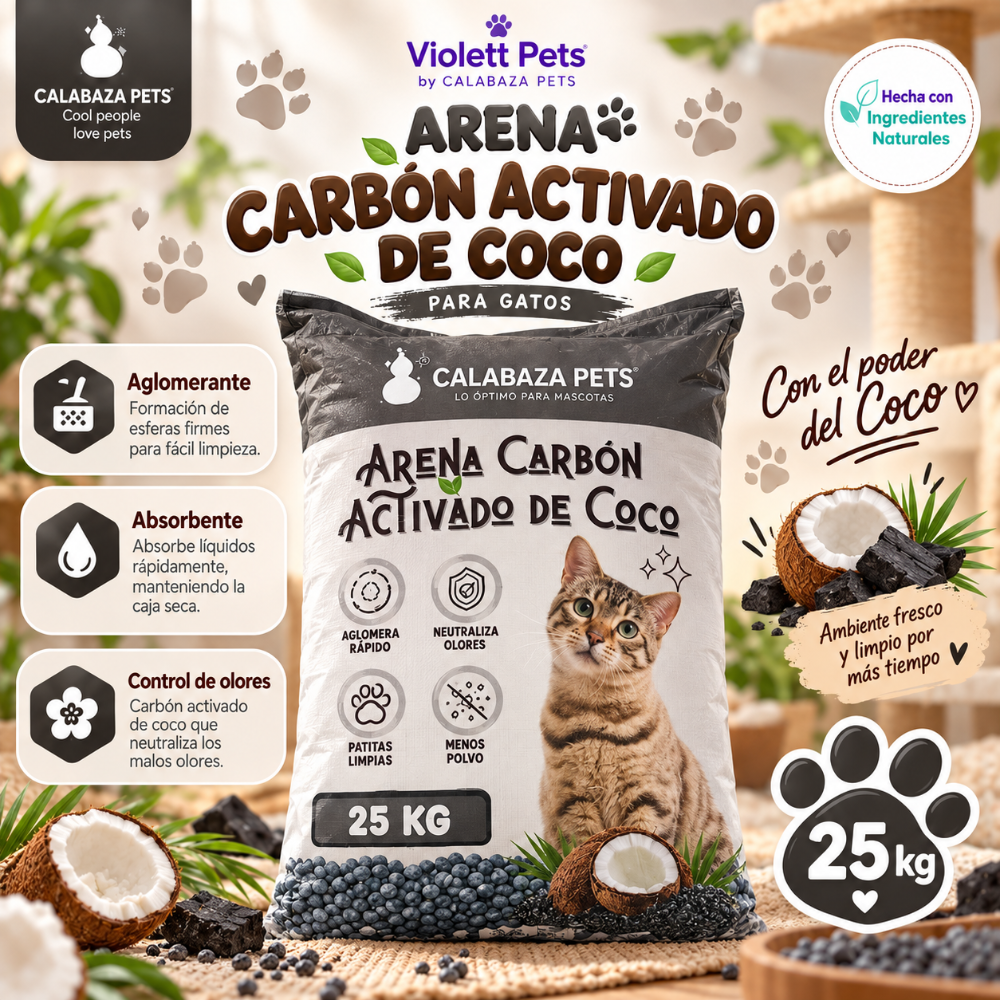Arena Calabaza carbón 25kg