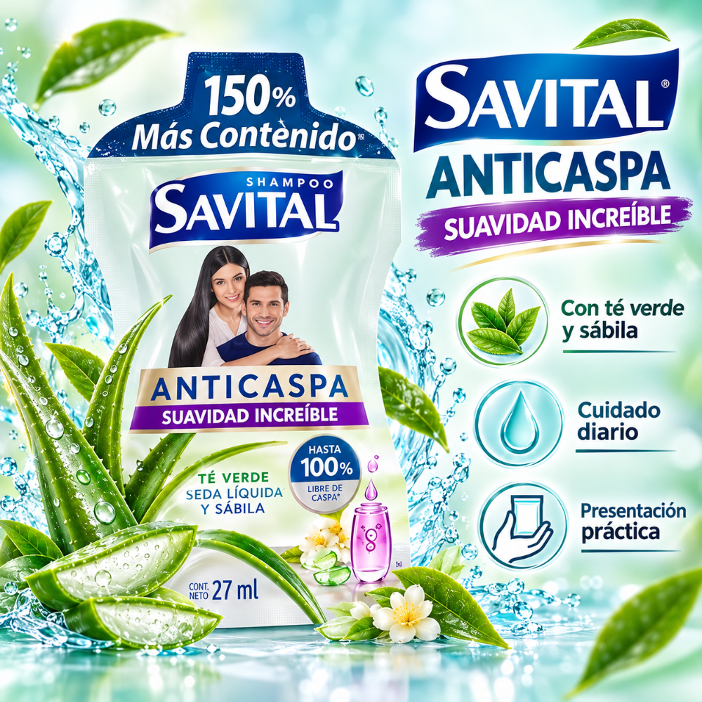 Shampo Savital anticaspa (sachet) 27ml