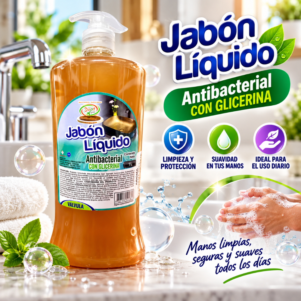 Jabón Liquido antibacterial 1L