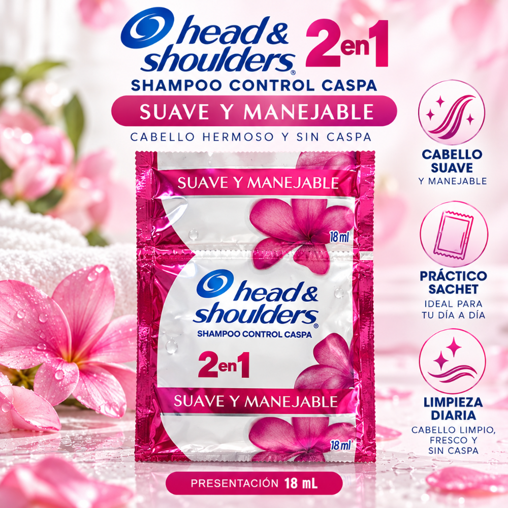 Shampo H&S sachet 2en1 (Sachet) 18ml
