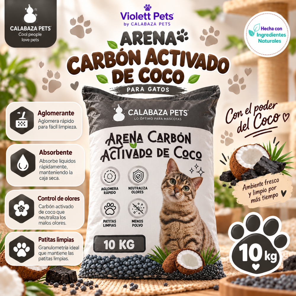 arena calabaza carbon activo 10kilos