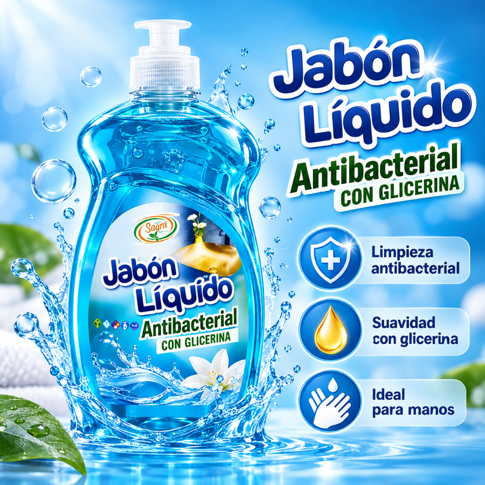 Jabon Liquido antibacterial 2 Lt
