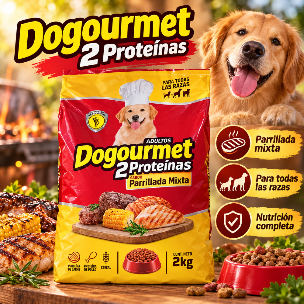 Dogourmet adultos parrillada mixta 2 proteinas 2kg
