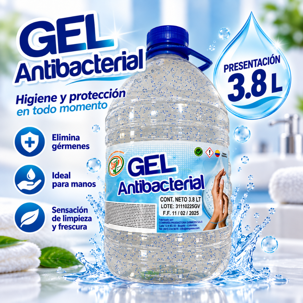 Gel antibacterial 3.8L