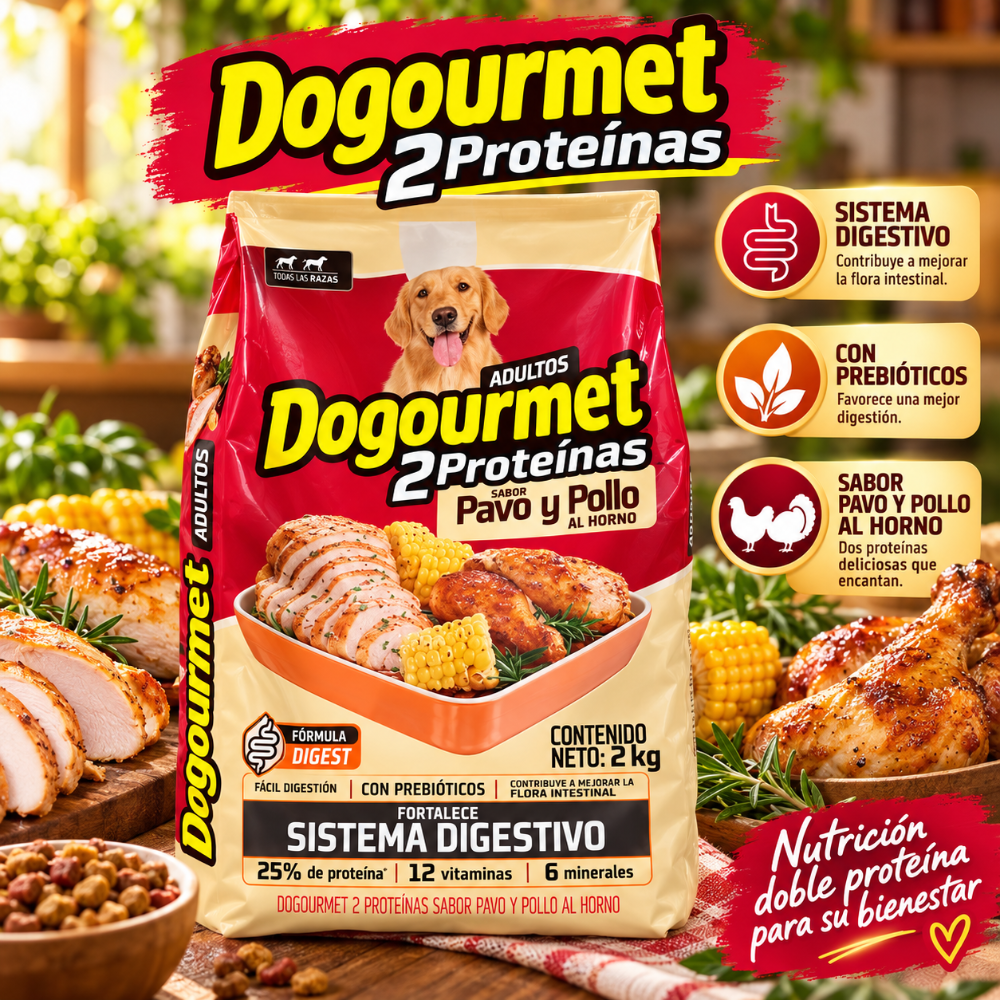 Dogourmet adultos pavo y pollo 2kg