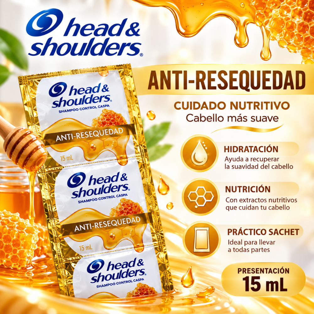 shampo H&S Anti-Resequedad (sachet) 18ml