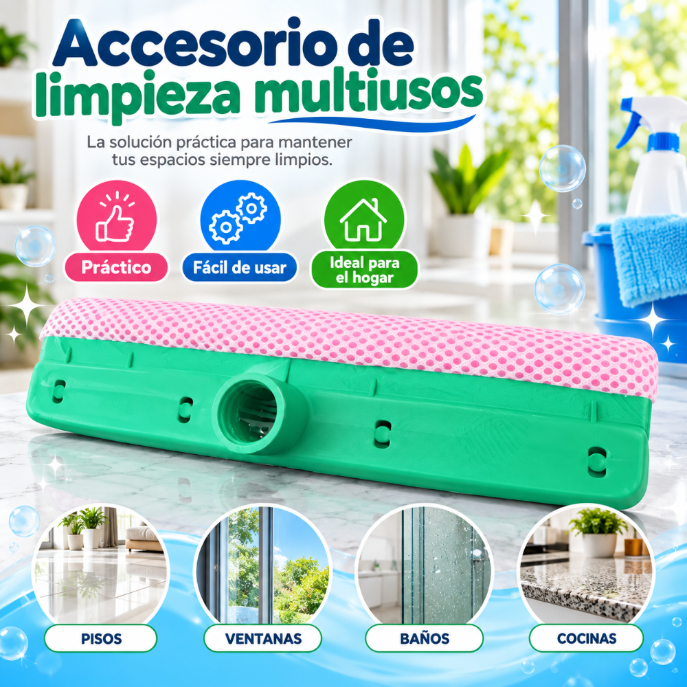 Limpiador de vidrio con esponja