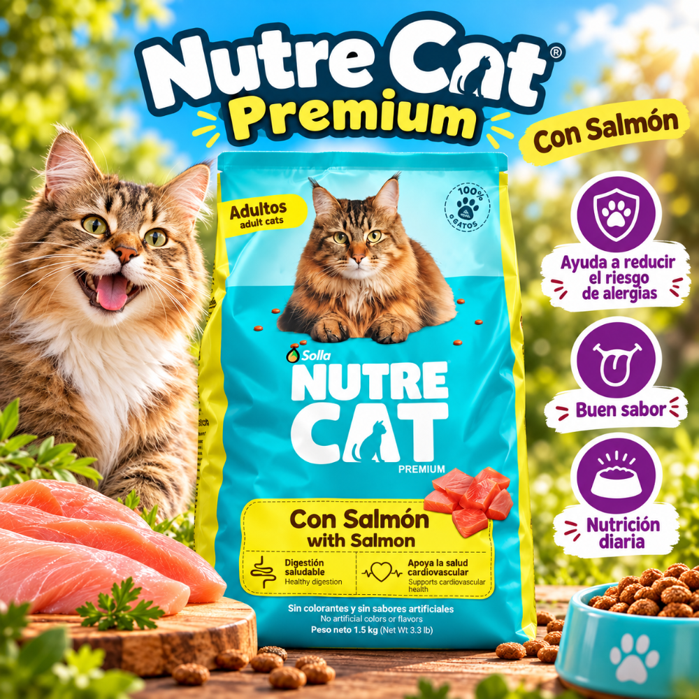Nutre Cat Adultos con Salmon 1.5k