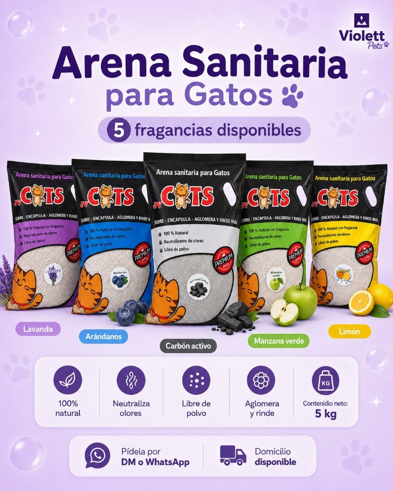 Cats arena Premium (Lemon, blue berries y manzan) 5kg