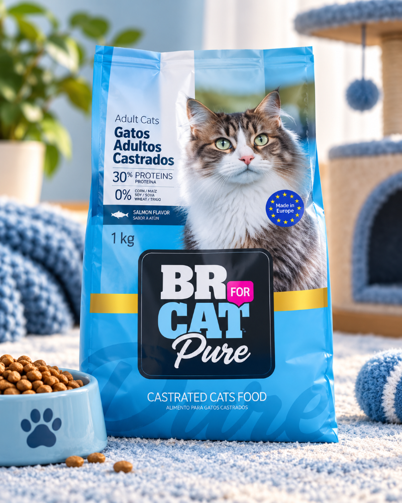 Br for cat gatos adultos castrados salmón kilo