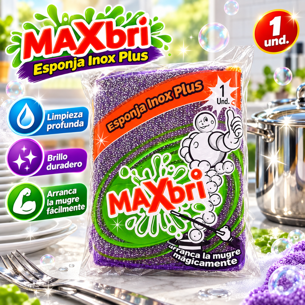 Esponja Inox plus aseo Max