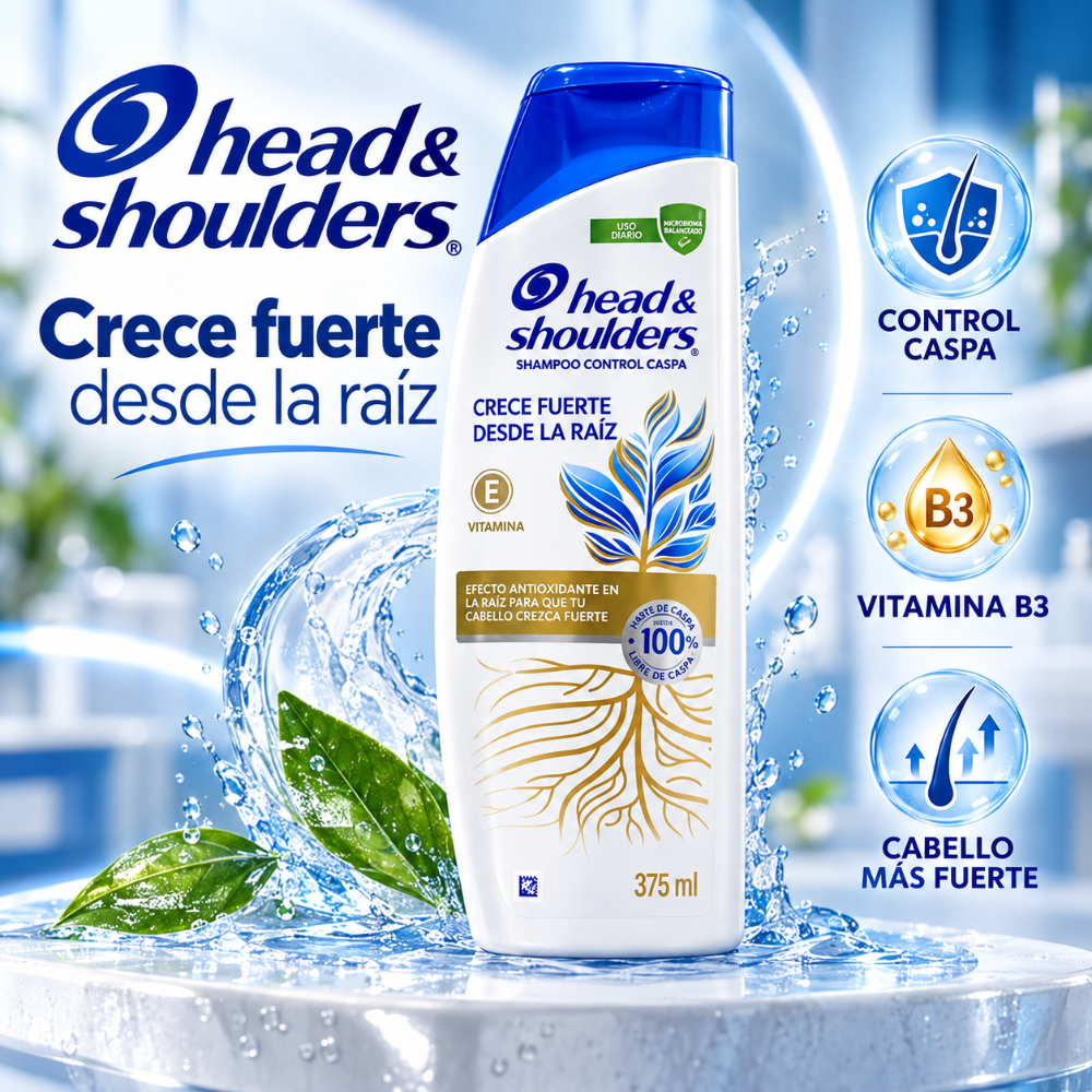 Shampo H&S crece fuerte 375ml
