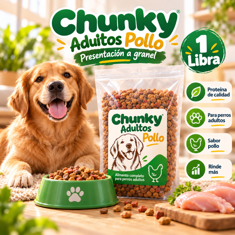 Granel Chunky adultos pollo libra