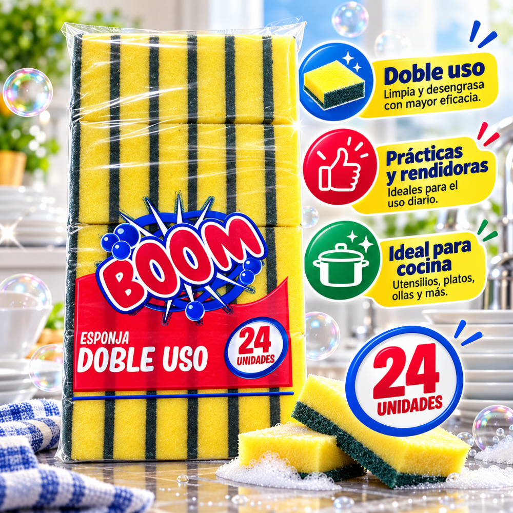 Esponja doble uso paca *24