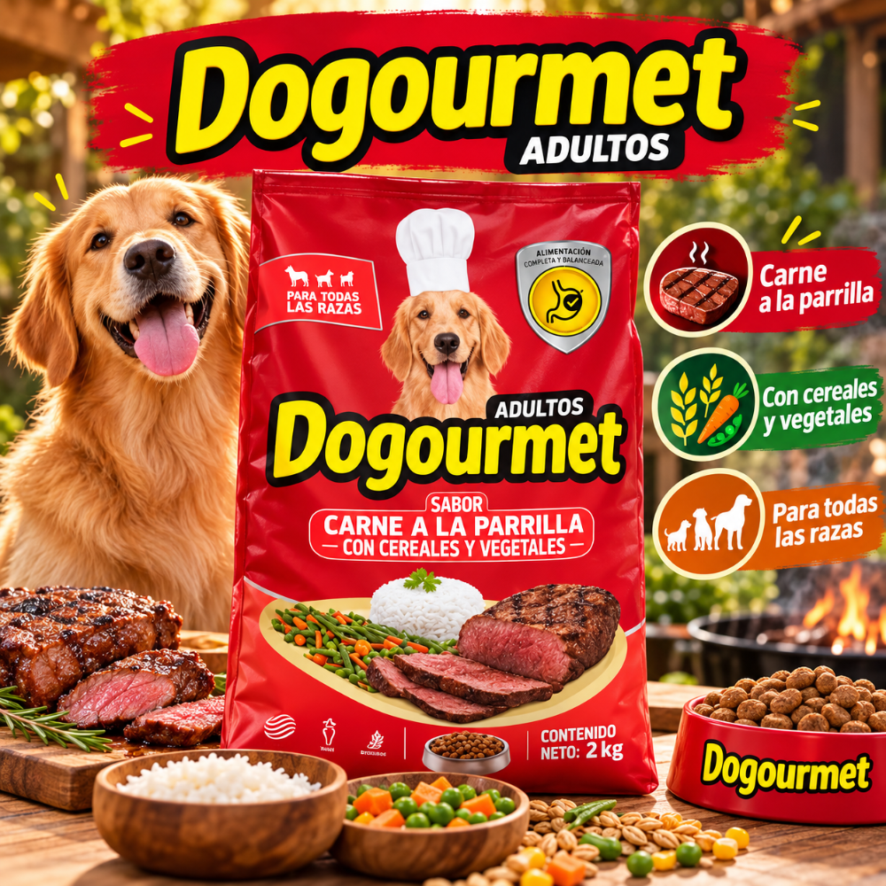 Dogourmet adultos carne a la parrilla 2k