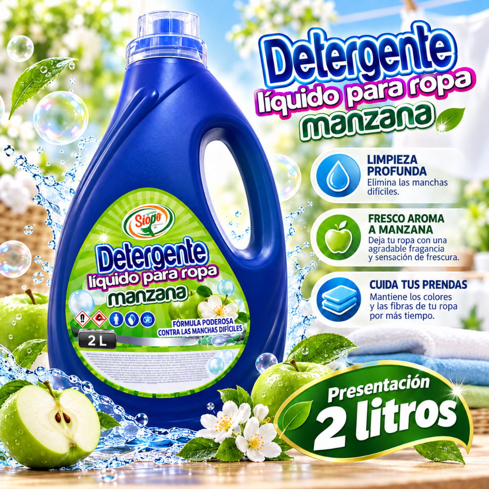 Detergente ropa manzana 2L