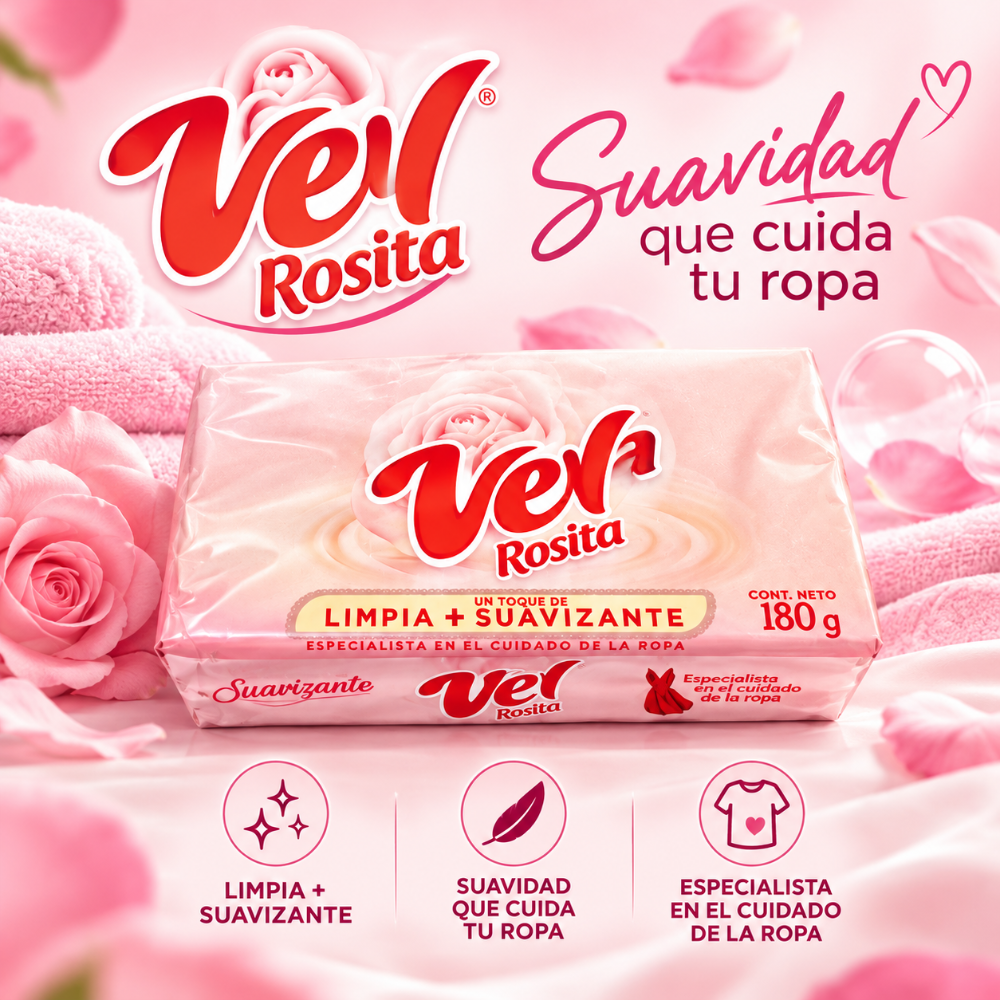 Jabón vel rosita 180ml
