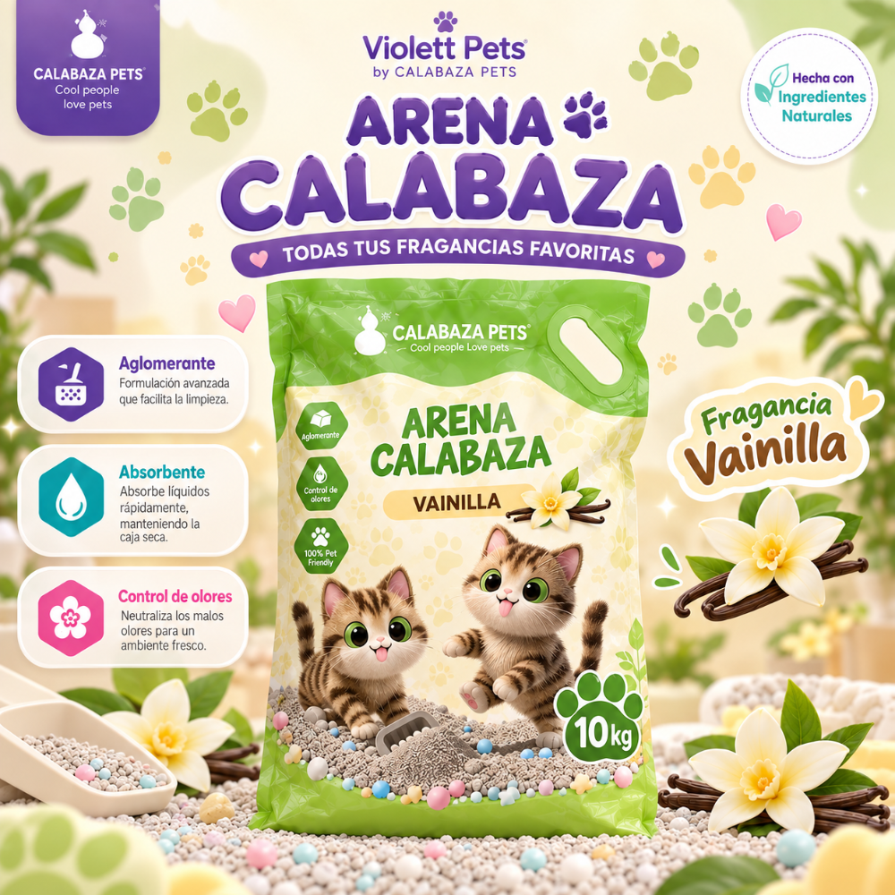Arena calabaza vainilla 10kilos