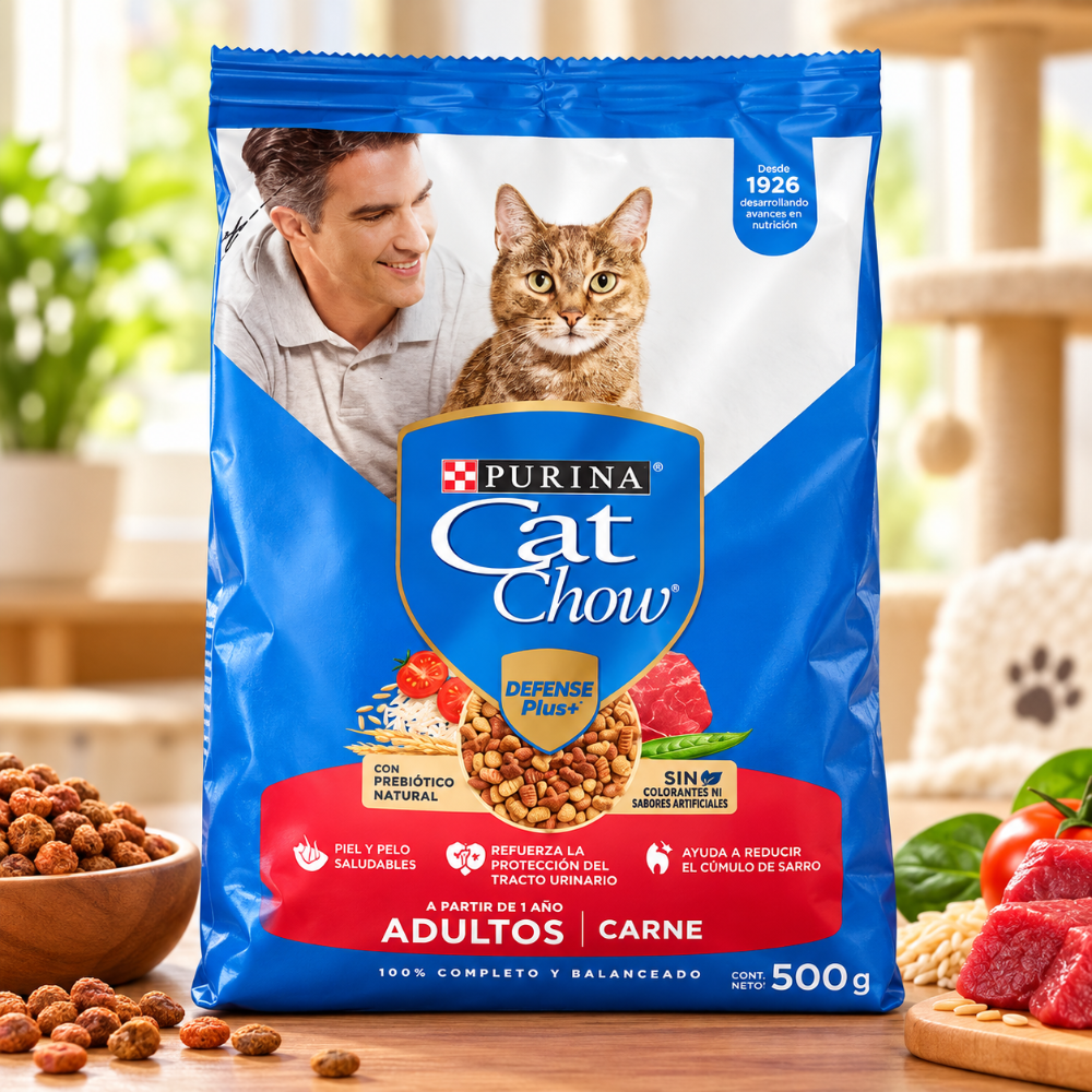 Cat Chow carne adultos 500g
