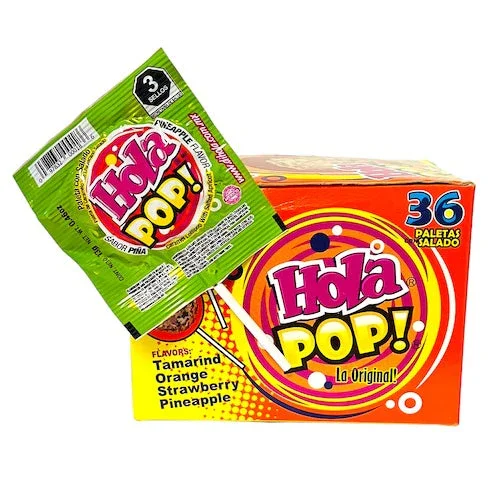PALETA HOLA POP CAJA CON 36 PZ