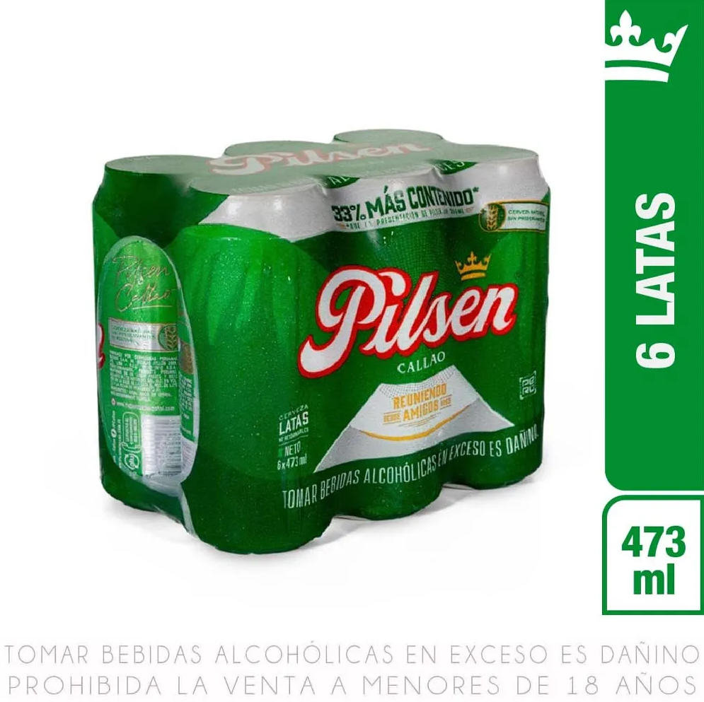 Cerveza Pilsen Lata 6 x 473 mL Six Pack