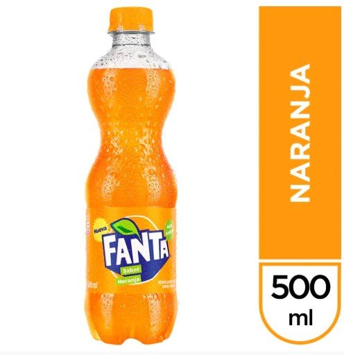 Fanta Naranja Plastico 500 mL
