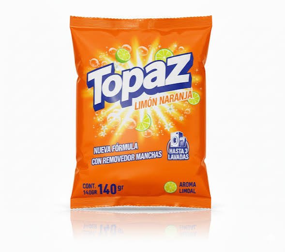 Detergente Topaz Limon 140 g (Naranja)