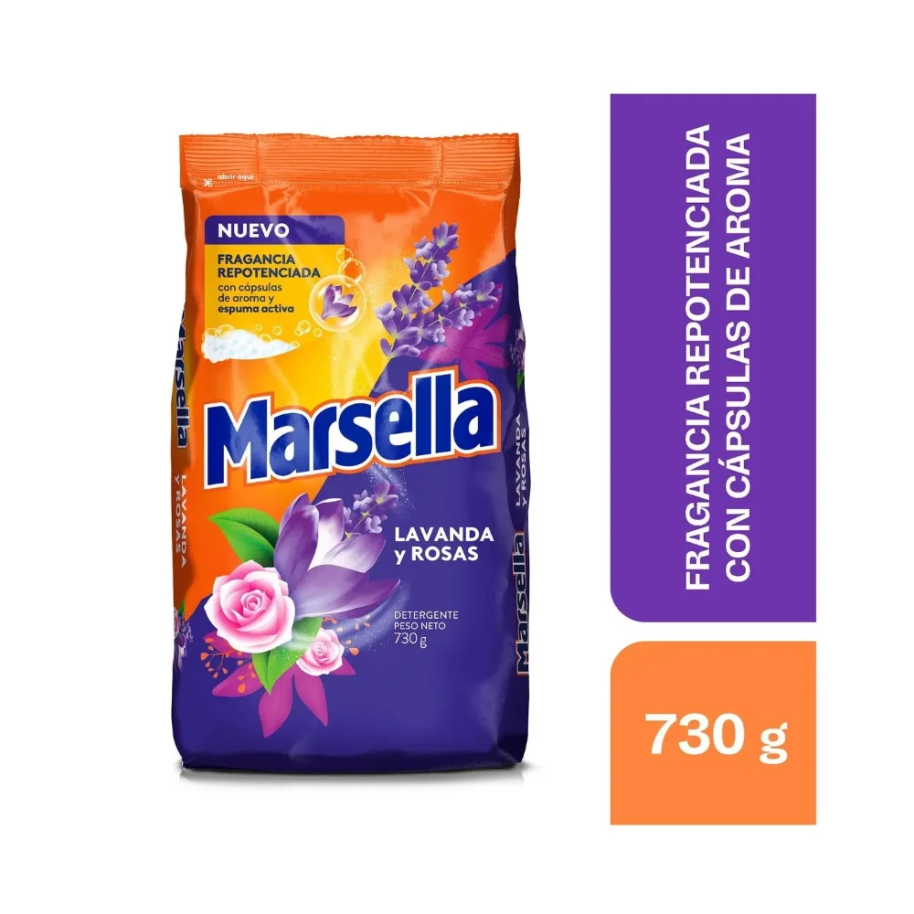 Detergente Marsella Lavanda Fragancia Potenciada 730 g