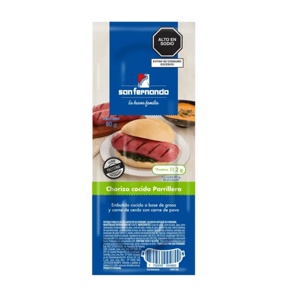 Chorizo Cocido Parrillero San Fernando 80 g