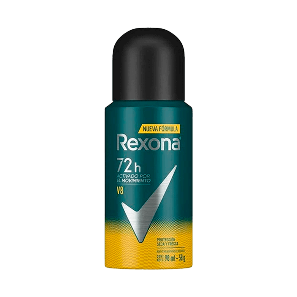 Desodorante Rexona V8 Hombre 98 mL (Amarillo)